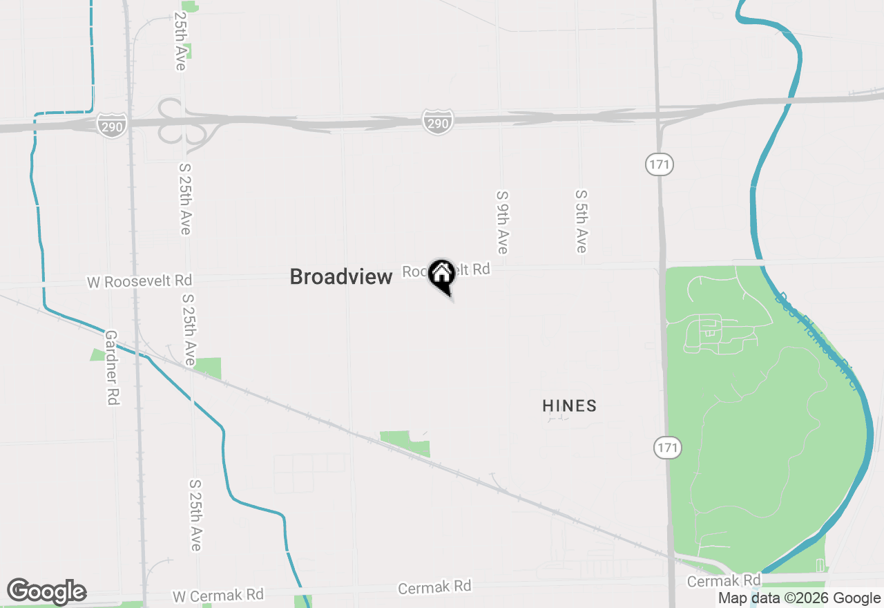 Map of 2246 S 12th Avenue, Broadview, IL 60155