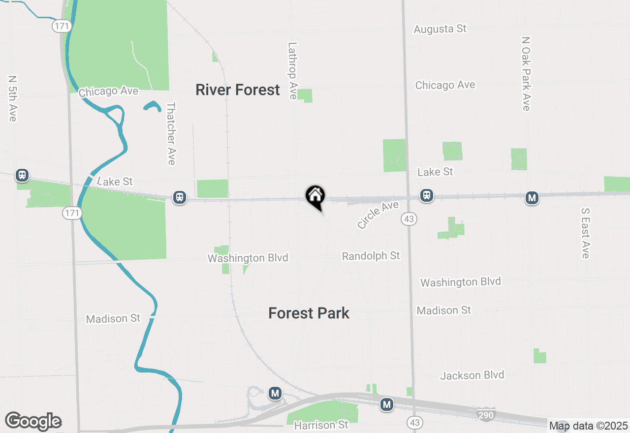 Map of 7530 Brown Avenue, Forest Park, IL 60130
