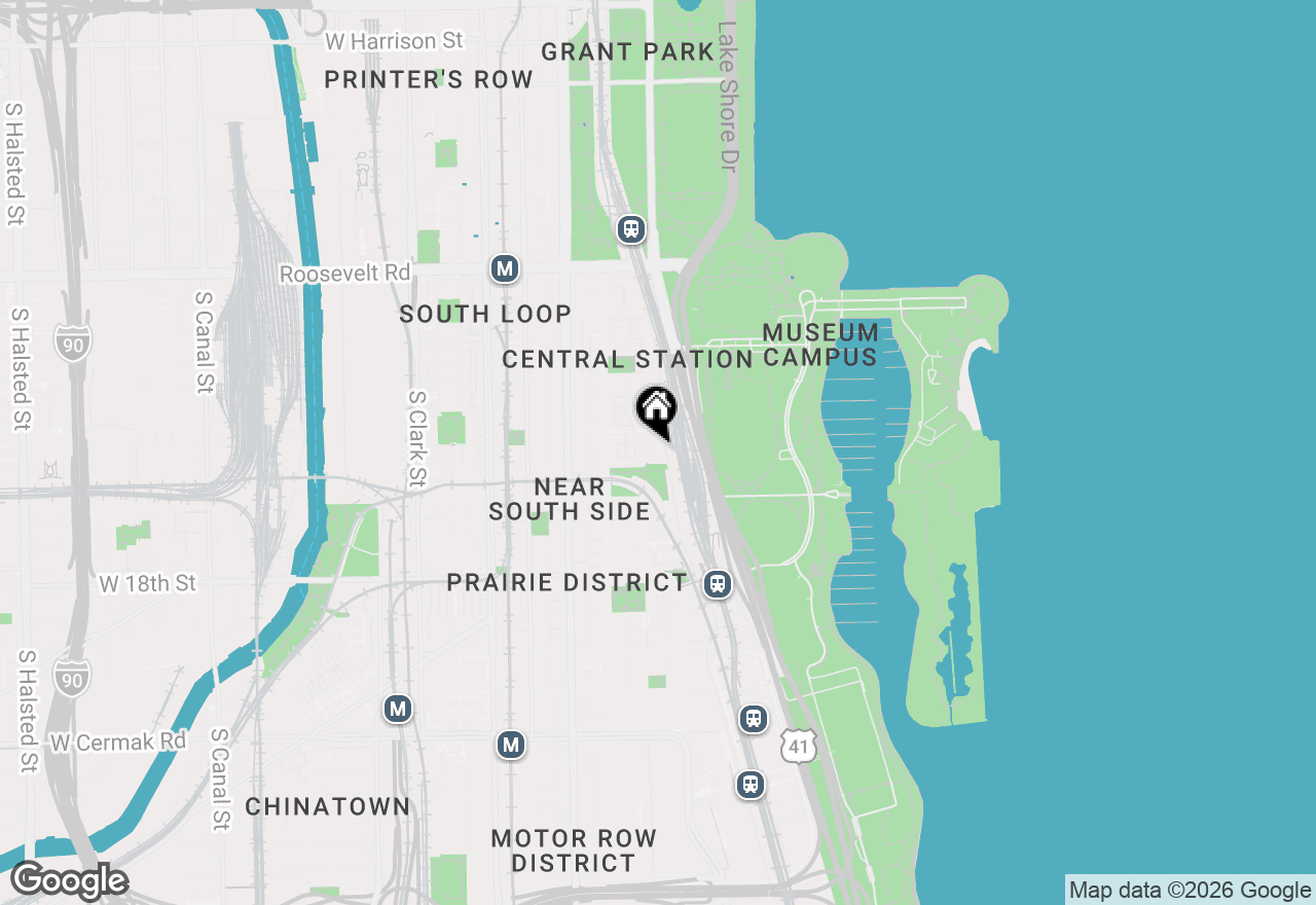 Map of (Address confidential), Chicago, Illinois 60605