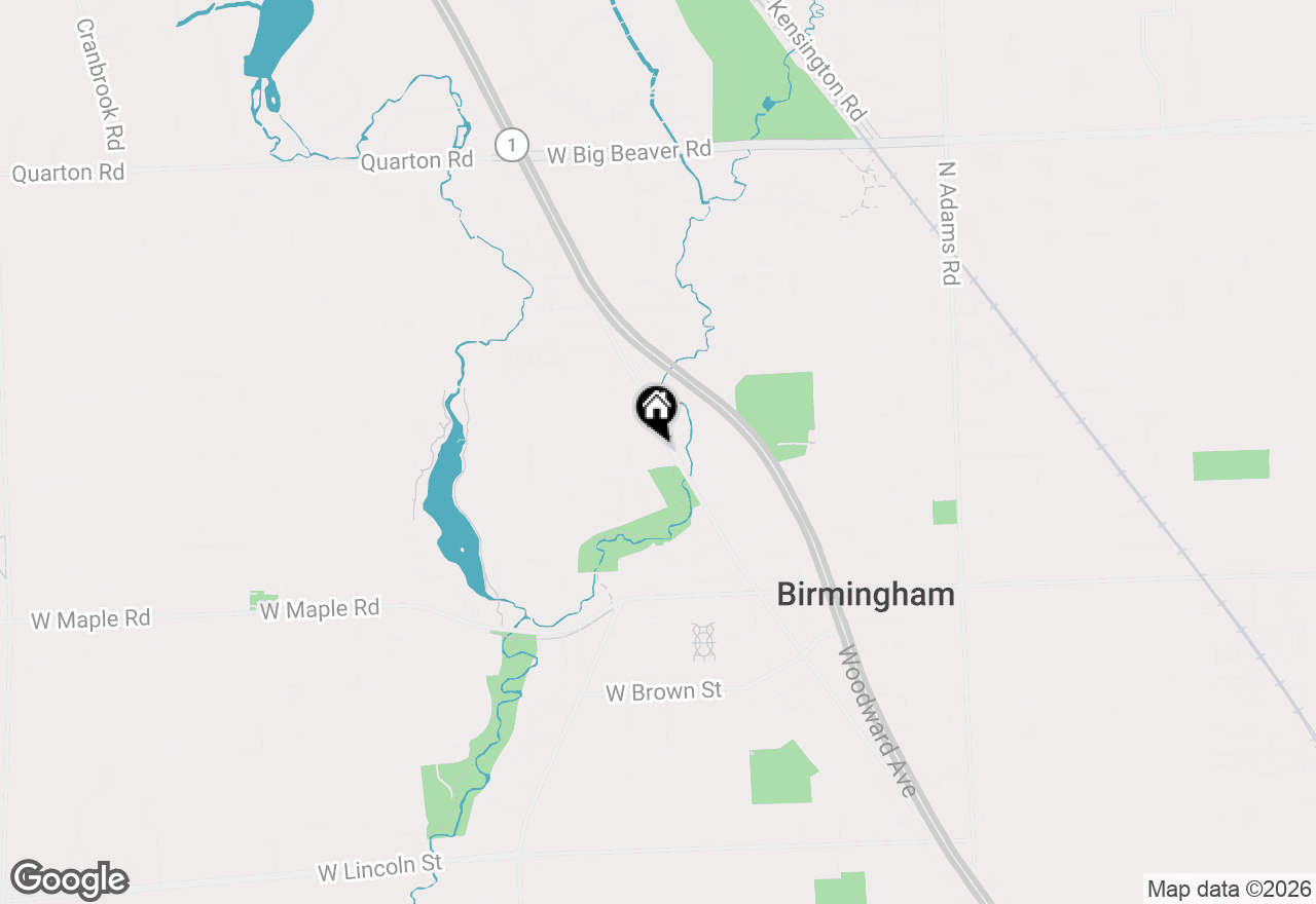 Map of 551 N Old Woodward Avenue, Birmingham, MI 48009