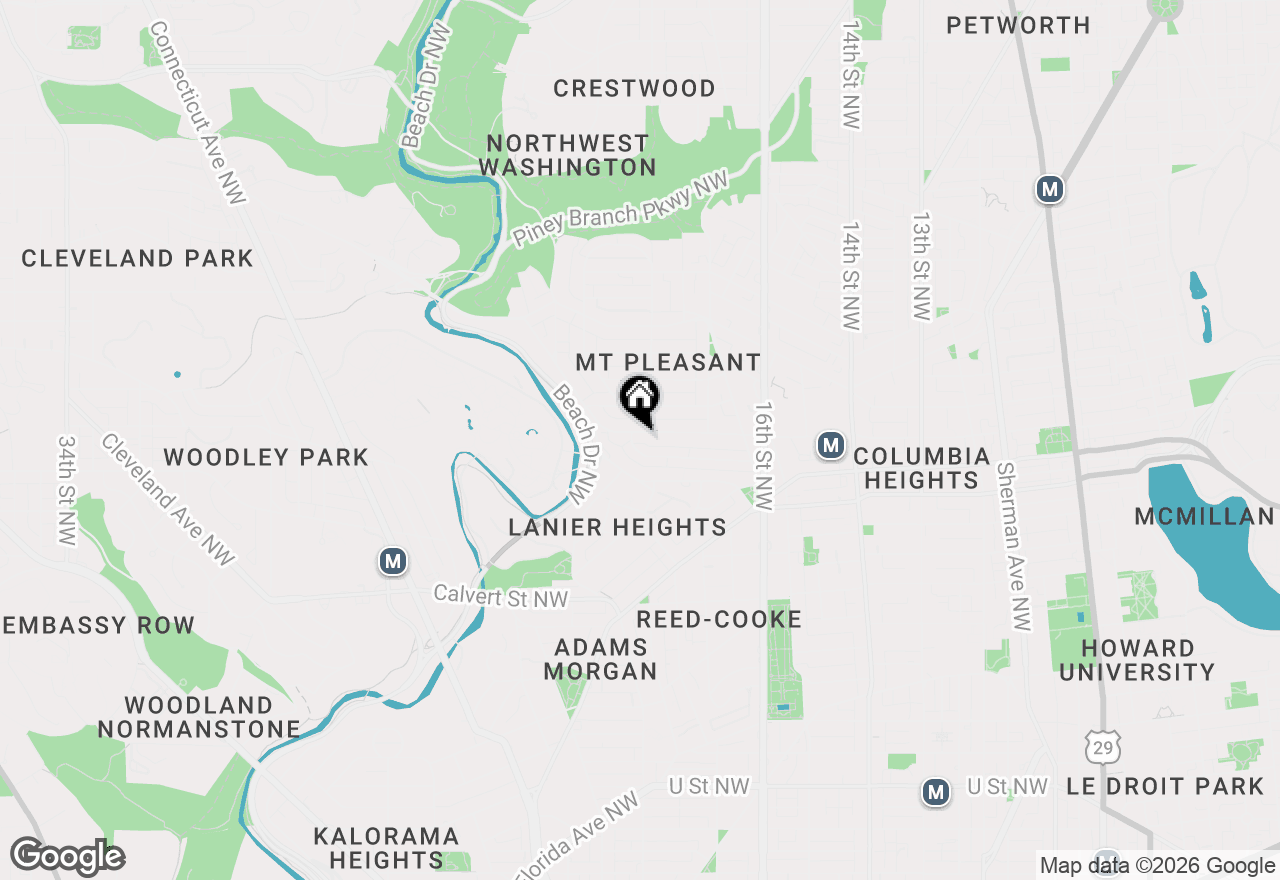 Map of 1820 Irving Street Nw, Washington, DC 20010