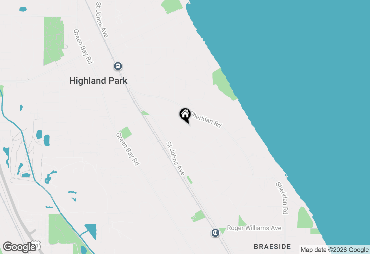 Map of 1346 Lincoln Avenue S, Highland Park, IL 60035