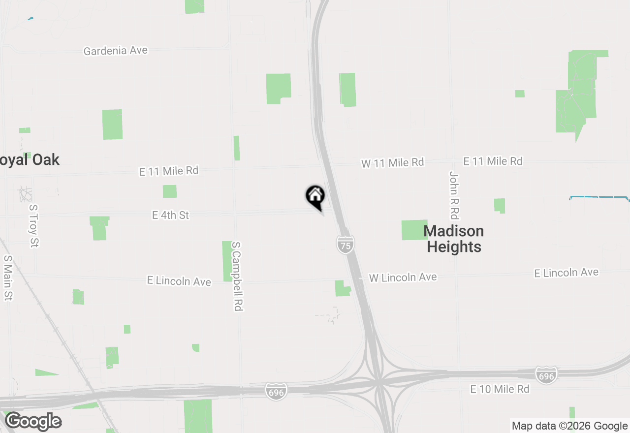 Map of 2304 E 4th Street, Royal Oak, MI 48067