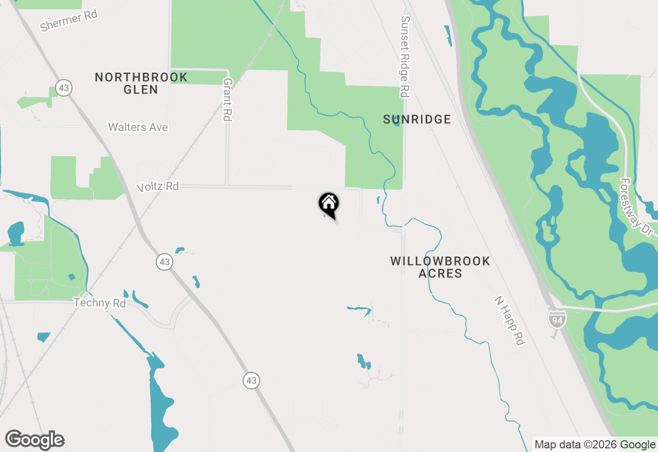 Map of 665 Midfield Lane, Northbrook, IL 60062
