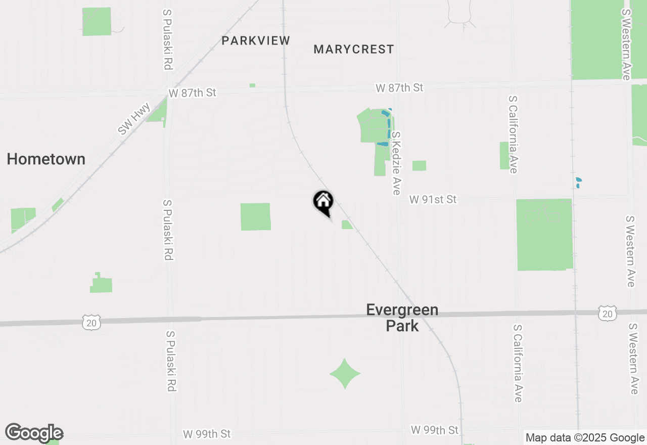 Map of 9144 S Trumbull Avenue, Evergreen Park, IL 60805