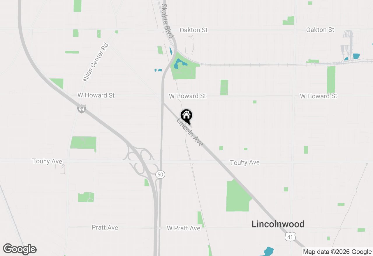 Map of 7410 N Lincoln Ridge #B, Skokie, IL 60076