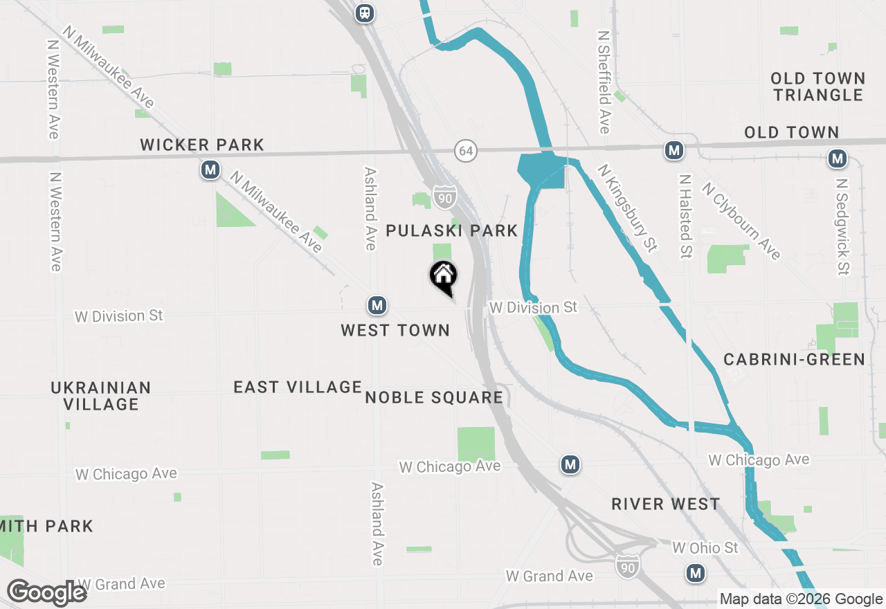 Map of 1412 W Division Street #C-1, Chicago, IL 60642