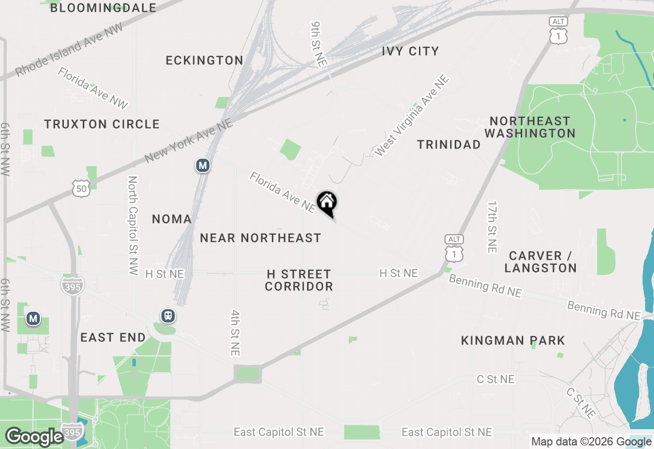 Map of 1020 10th Street Ne, Washington, DC 20002