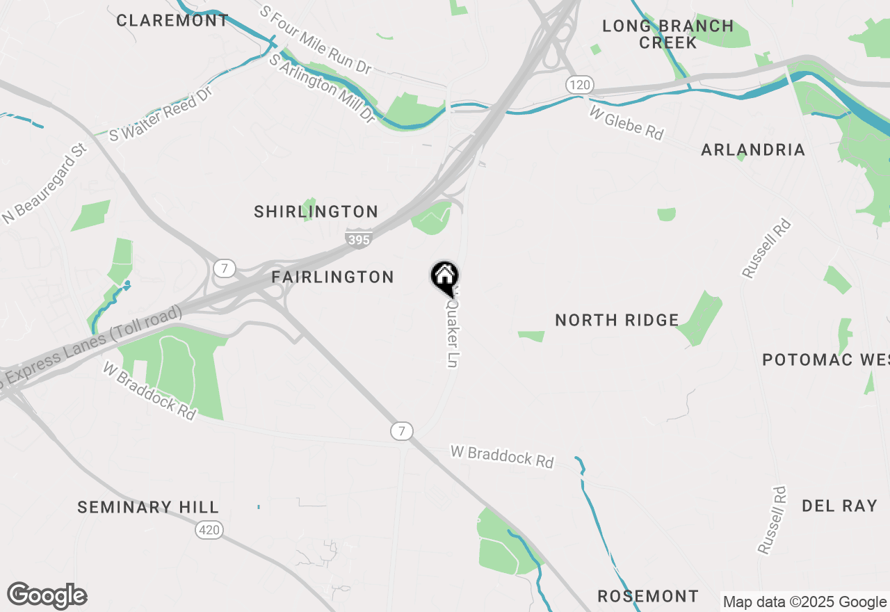 Map of 3373 S Stafford Street #B2, Arlington, VA 22206
