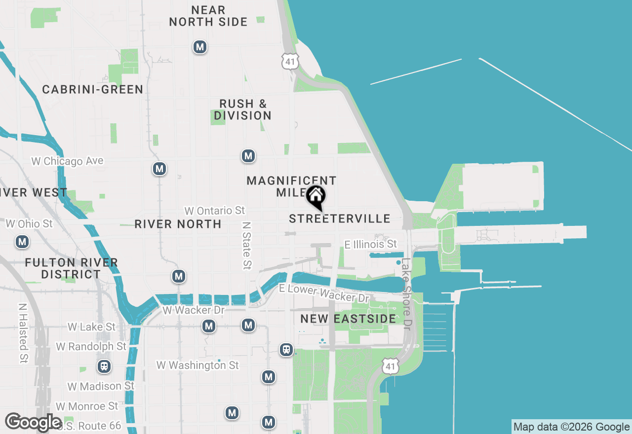Map of 212 E Ohio Street, Chicago, IL 60611