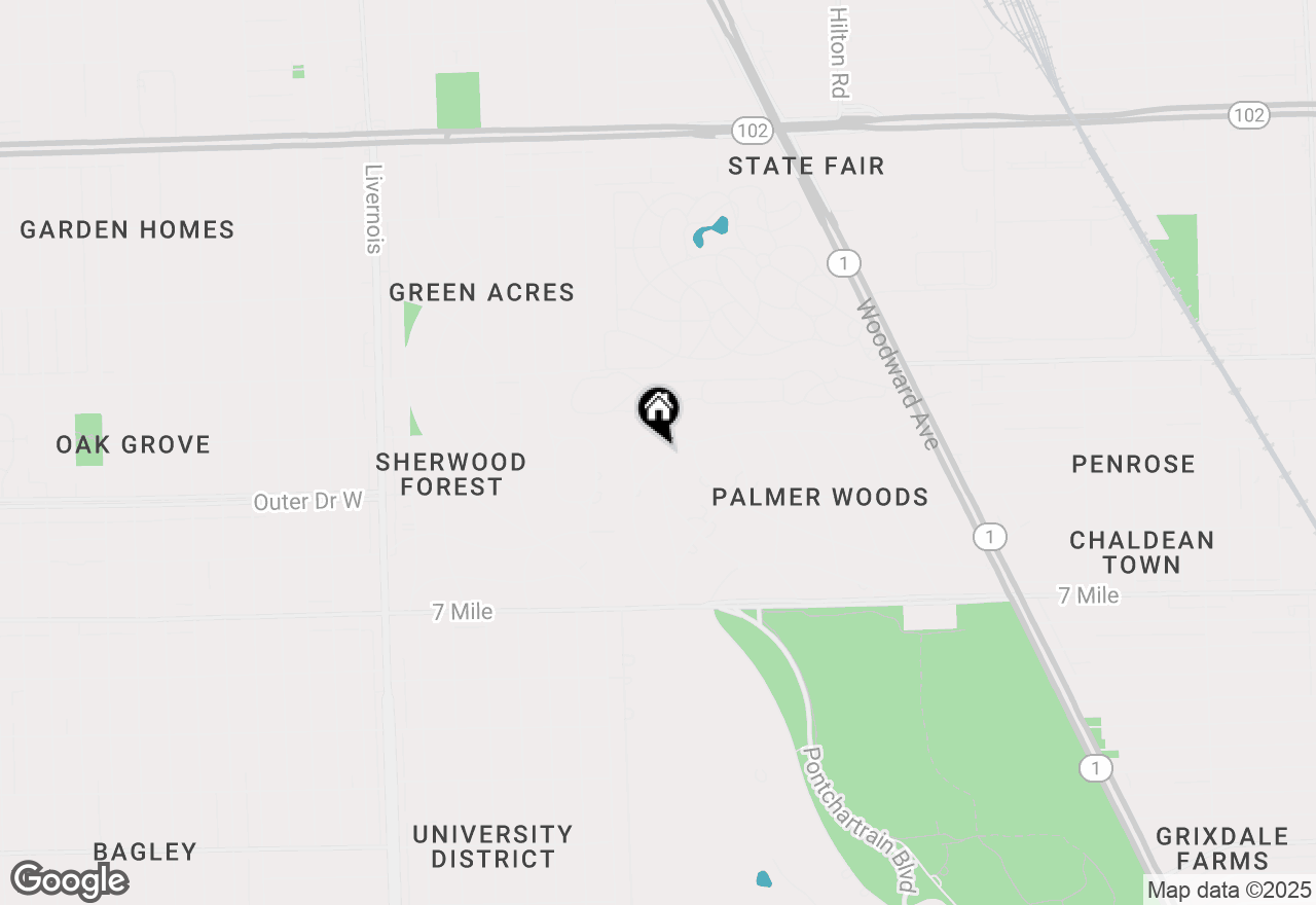 Map of 1900 Strathcona Drive, Detroit, MI 48203