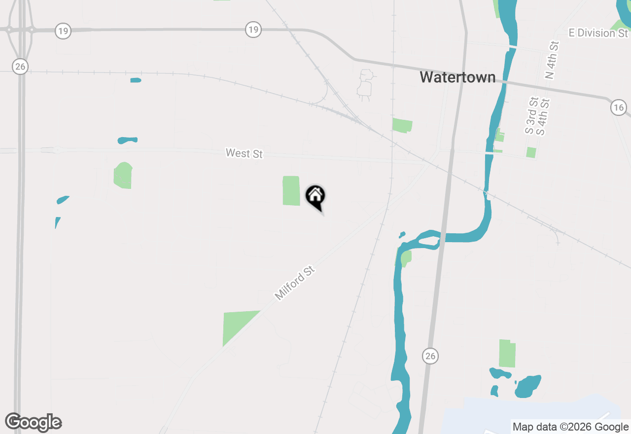 Map of 702 Oakwood Ln, Watertown, WI 53094