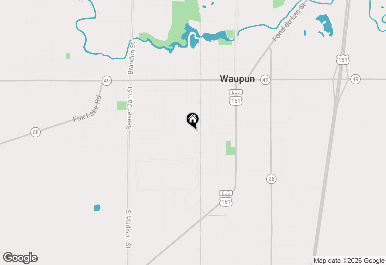 Map of 262 Walker Street, Waupun, WI 53963