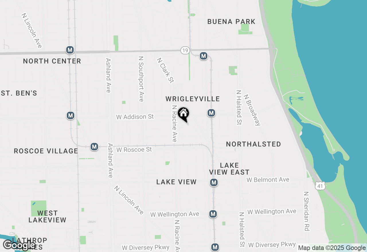 Map of 1151 W Eddy Street #I, Chicago, IL 60657