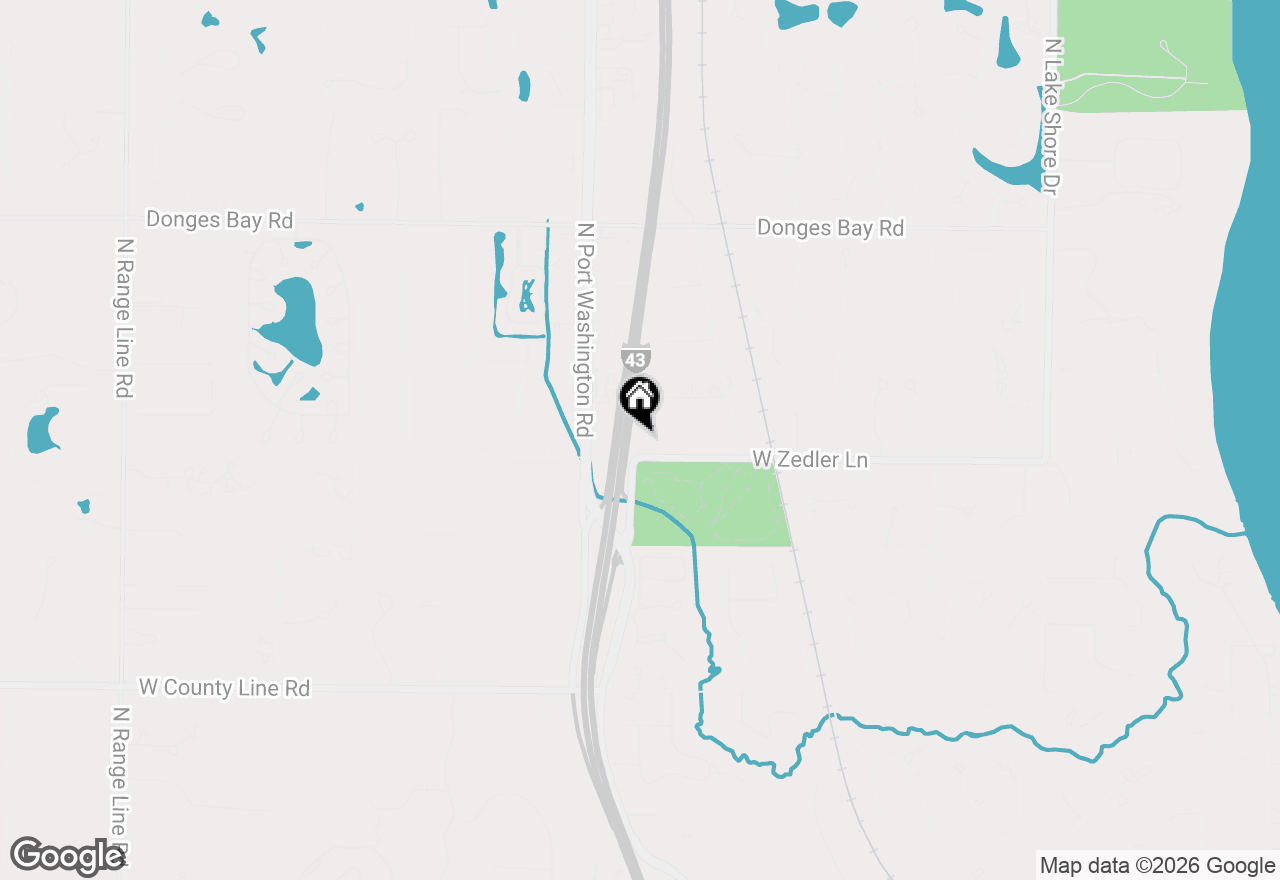 Map of 1108 W Zedler Ln, Mequon, WI 53092