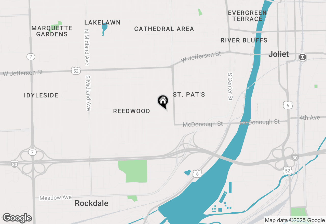 Map of 818 Morgan Street, Joliet, IL 60436