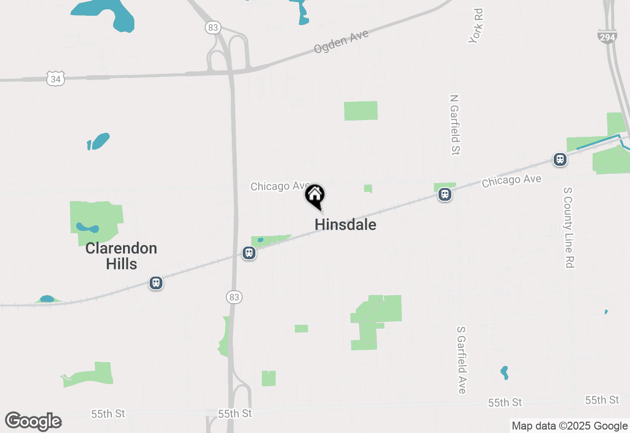 Map of 104 S Monroe Street, Hinsdale, IL 60521