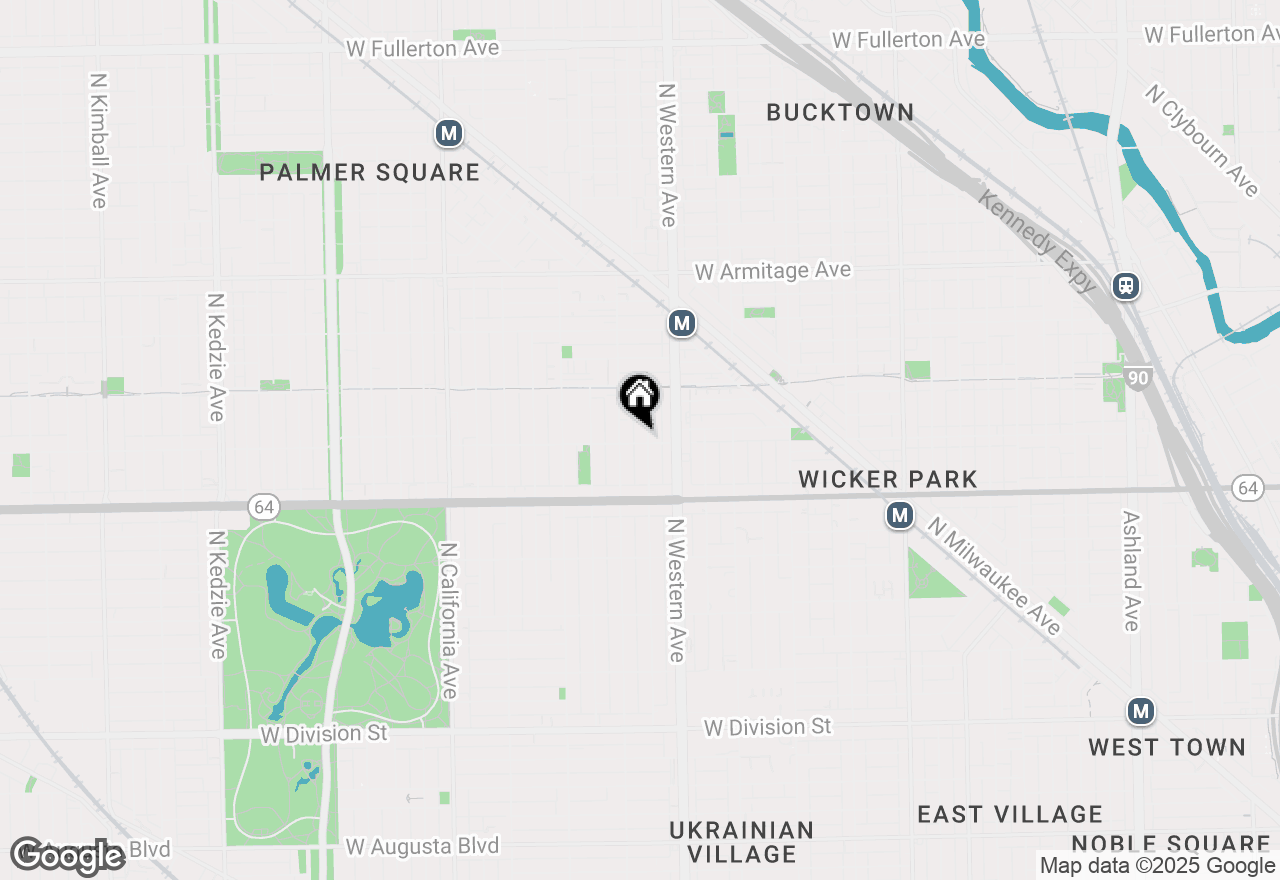 Map of 1702 N Artesian Avenue #3W, Chicago, IL 60647