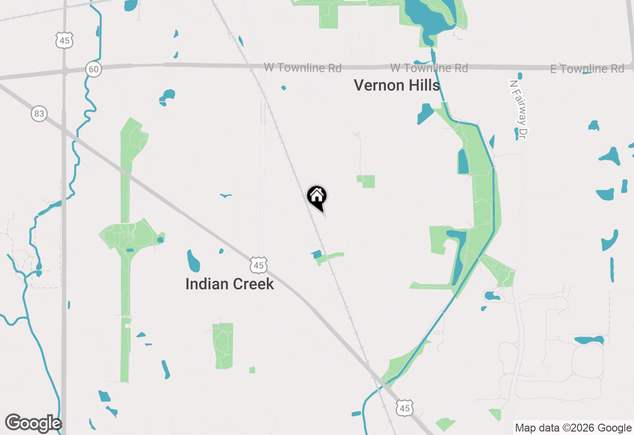 Map of 208 Albert Drive, Vernon Hills, IL 60061
