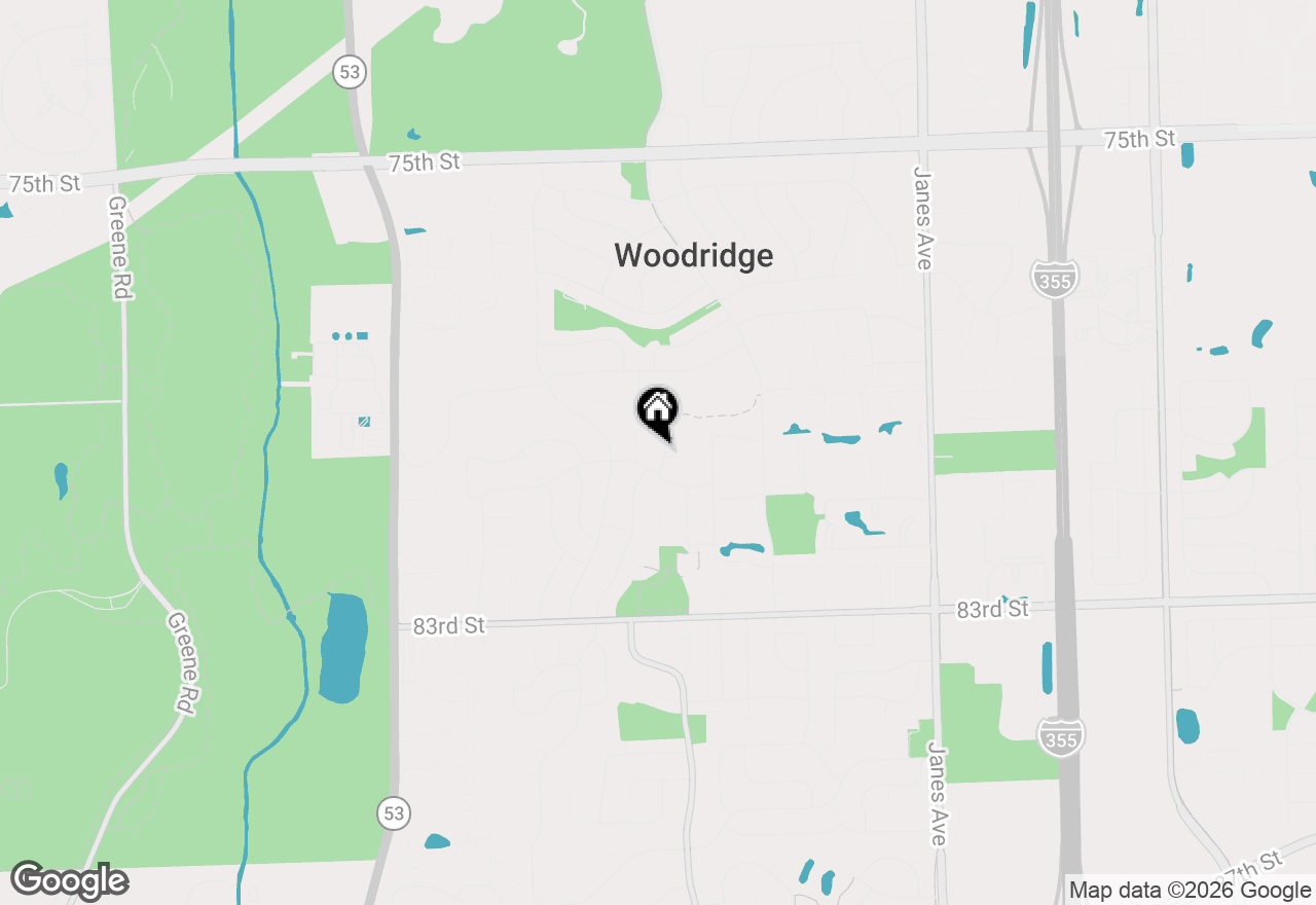 Map of 8000 Oakview Lane, Woodridge, IL 60517