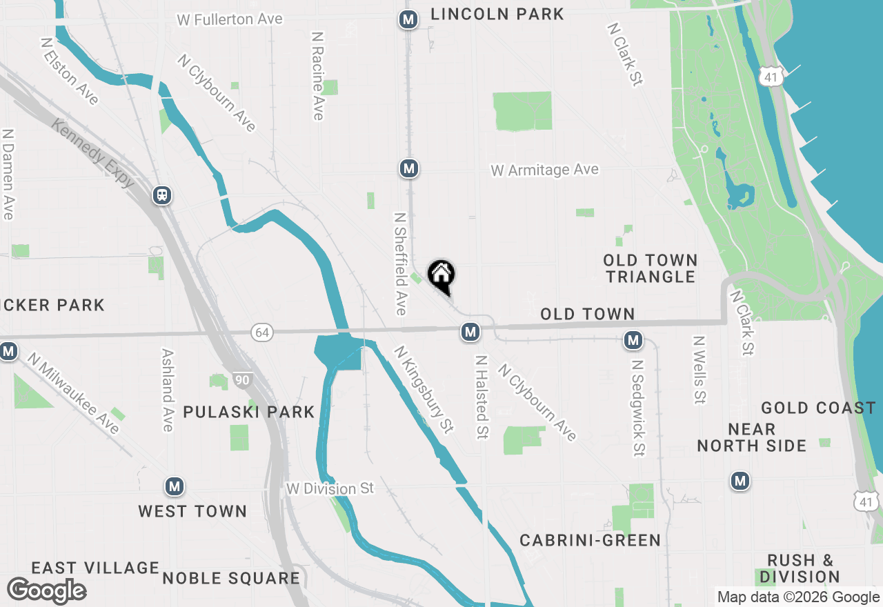 Map of 1645 N Clybourn Avenue #2R, Chicago, IL 60614