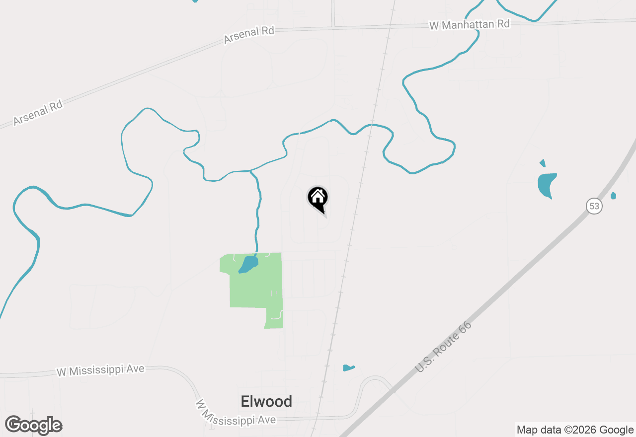 Map of 911 Cottonwood Drive, Elwood, IL 60421