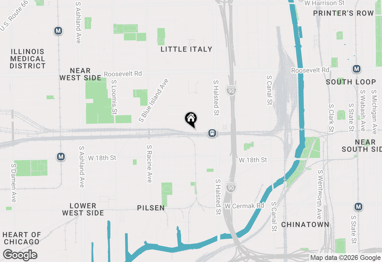 Map of 1524 S Sangamon Street #309, Chicago, IL 60608