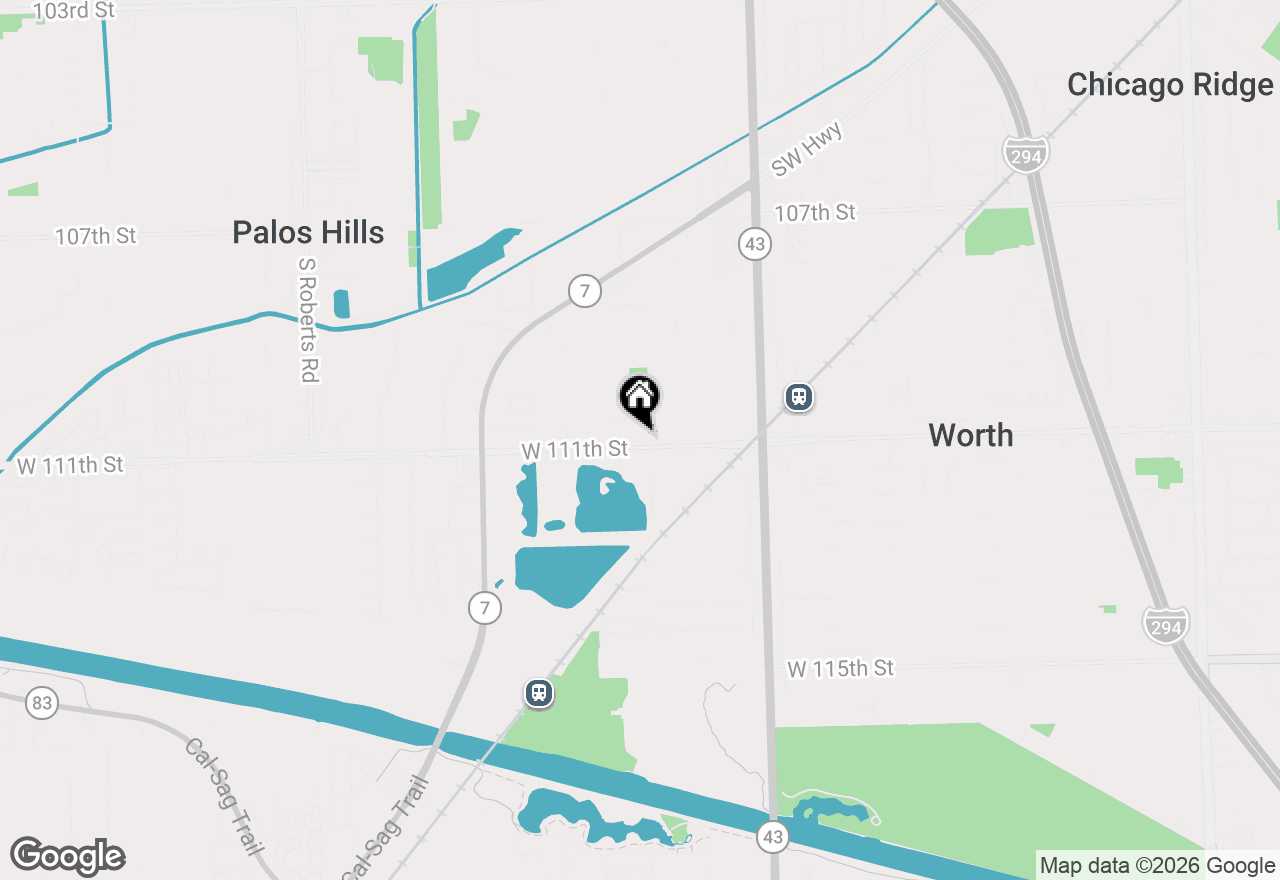 Map of 7402 W 111th Street #111, Worth, IL 60482
