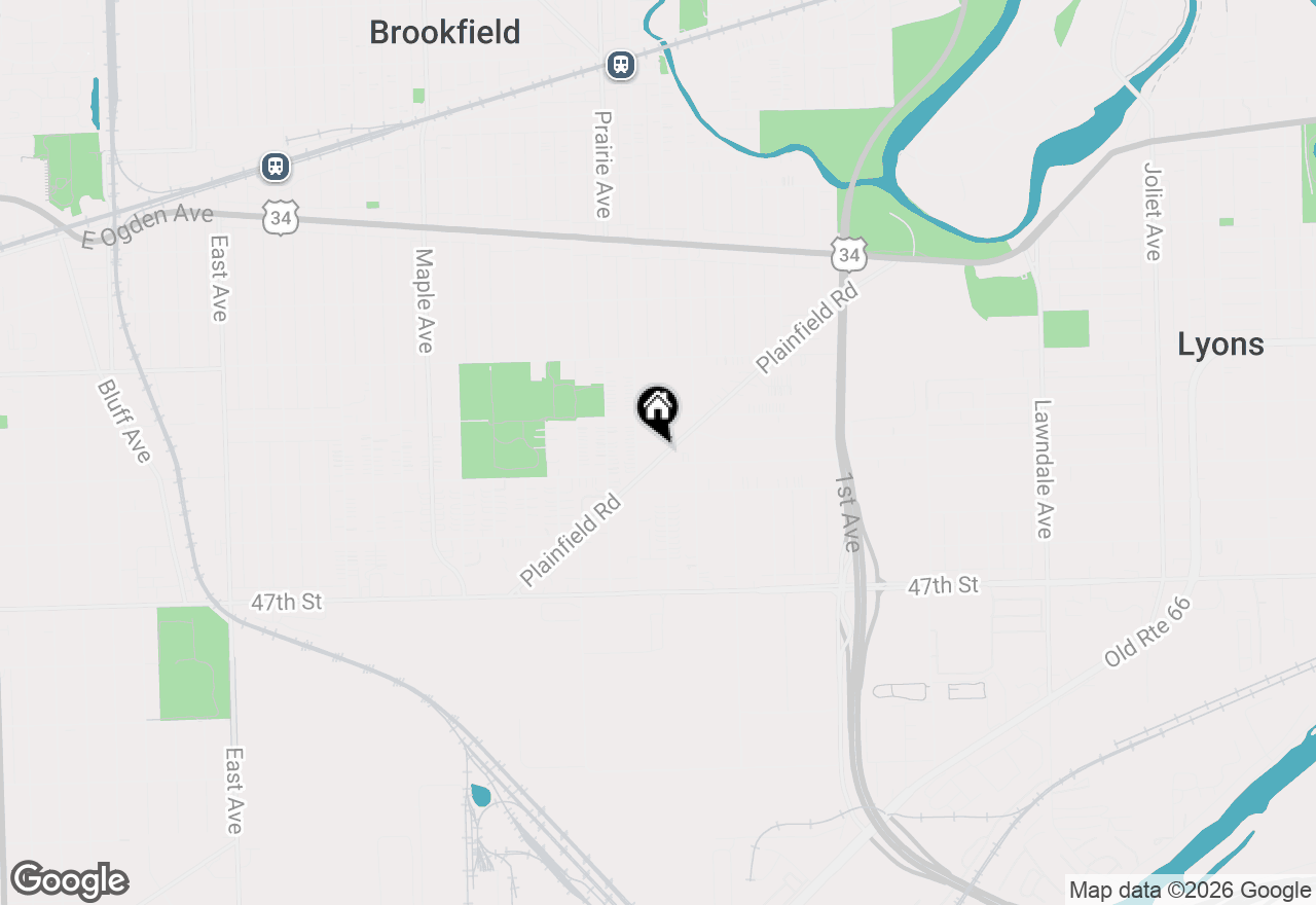 Map of 8820 Plainfield Road, Brookfield, IL 60513