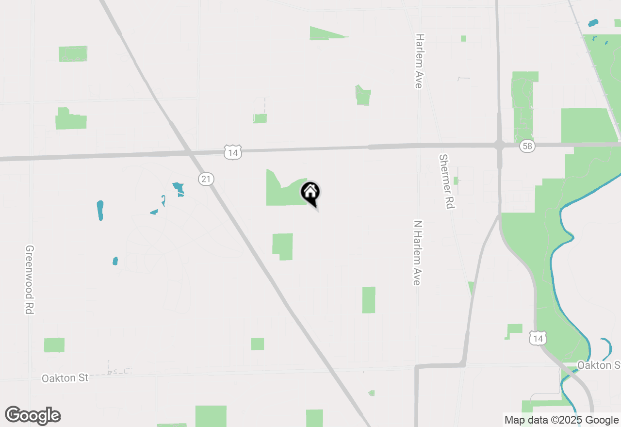 Map of 8543 N Oriole Avenue, Niles, IL 60714