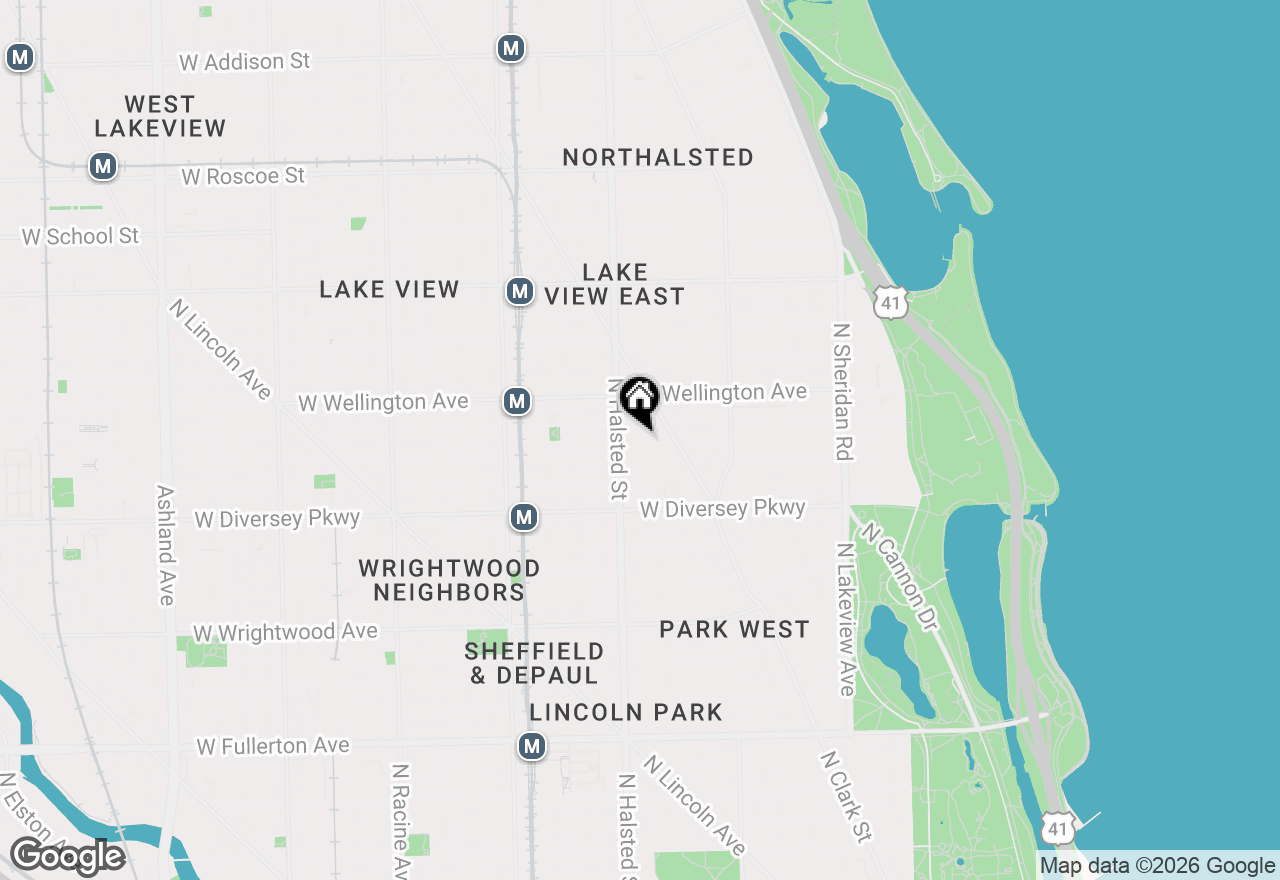 Map of 2908 N Burling Street #1, Chicago, IL 60657