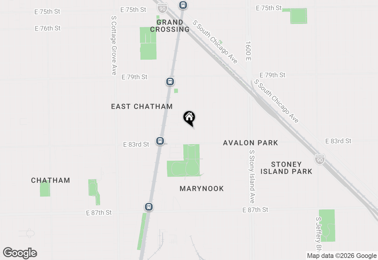 Map of 8208 S Avalon Avenue, Chicago, IL 60619
