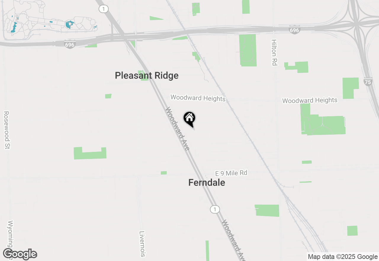 Map of 255 E Maplehurst Street, Ferndale, MI 48220