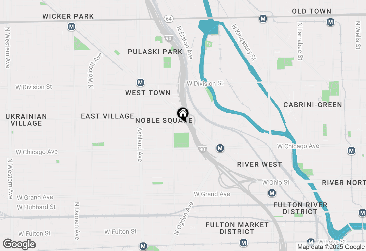 Map of 1335 W Walton Street #3, Chicago, IL 60642