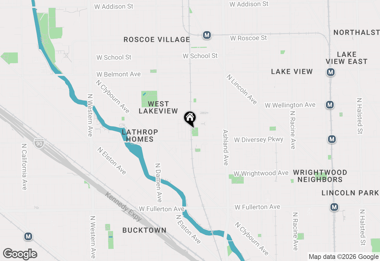 Map of 1800 W Diversey Parkway, Chicago, IL 60614