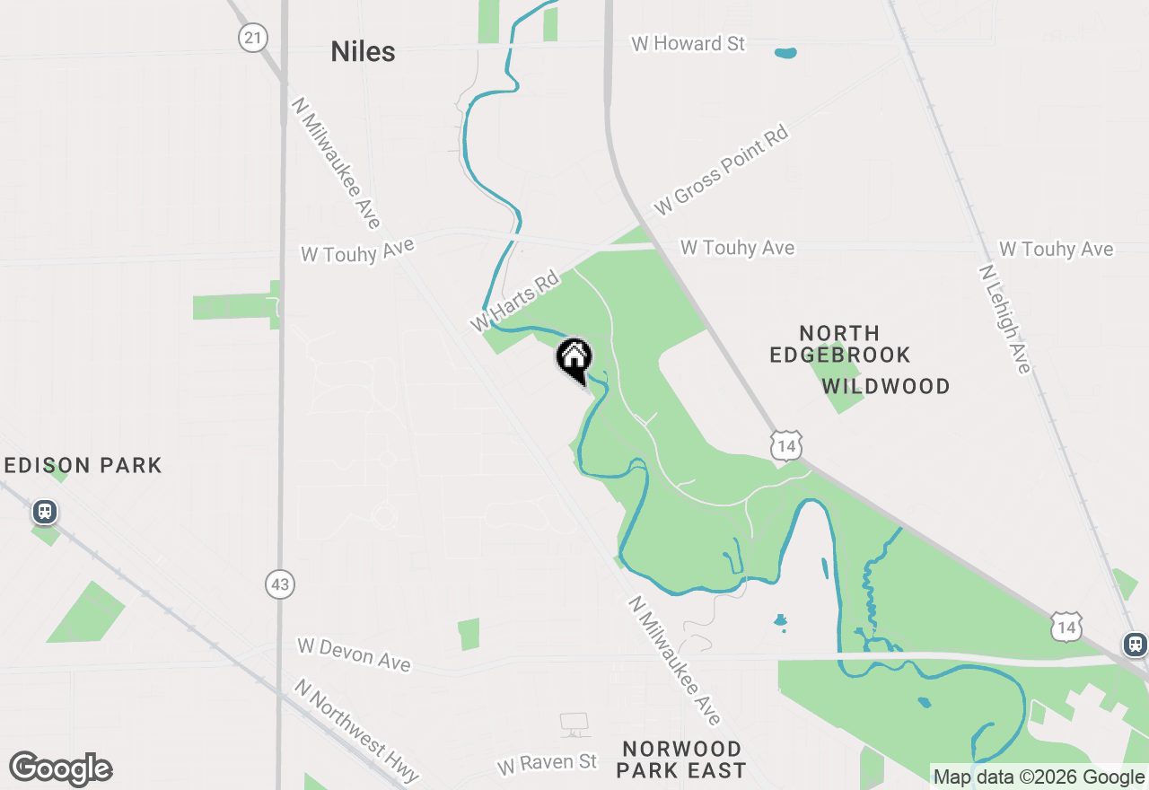 Map of 6815 N Milwaukee Avenue #707, Niles, IL 60714