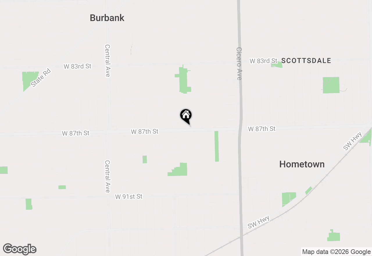 Map of 5140 W 87th Street #1, Burbank, IL 60459