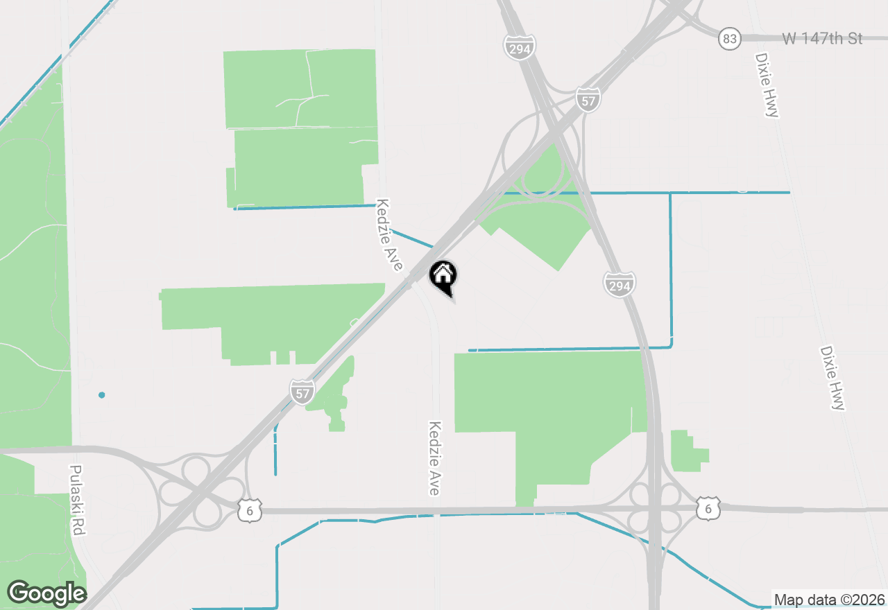 Map of 15352 Troy Avenue, Markham, IL 60428