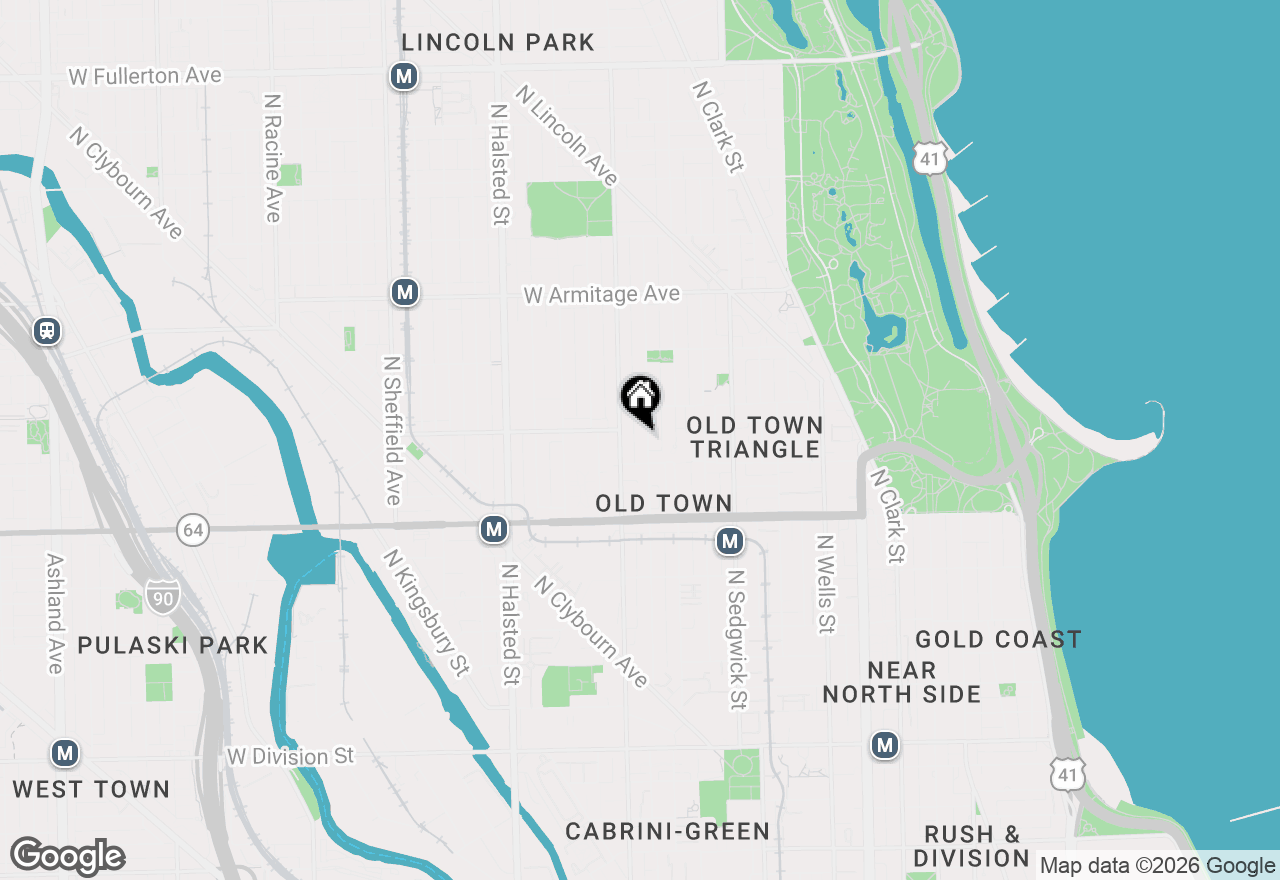 Map of 1724 N Mohawk Street #1, Chicago, IL 60614