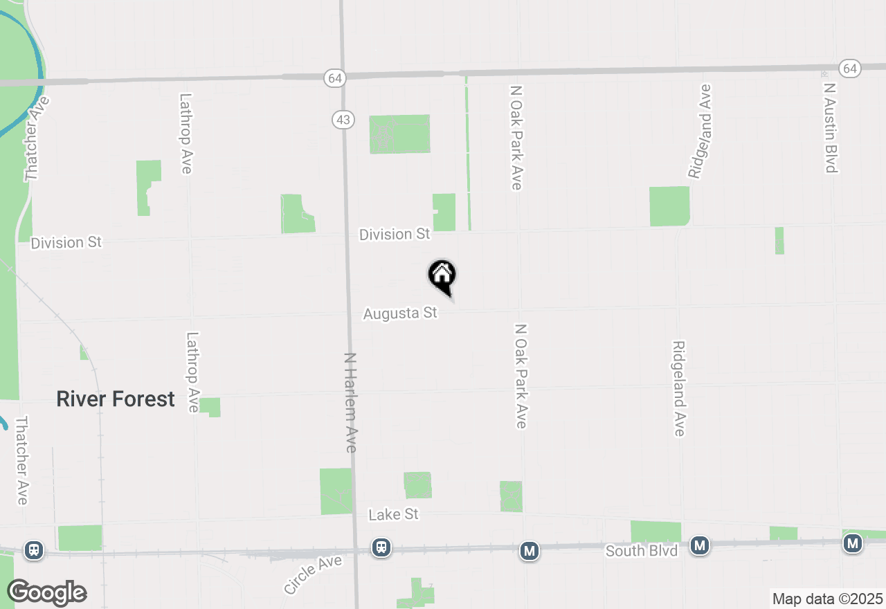 Map of 707 Woodbine Avenue, Oak Park, IL 60302