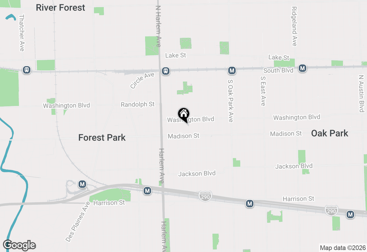 Map of 1033 Lincoln Trail, Oak Park, IL 60302