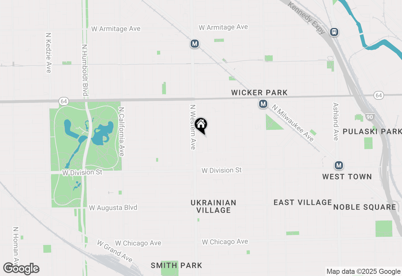 Map of 1350 N Claremont Avenue #1, Chicago, IL 60622