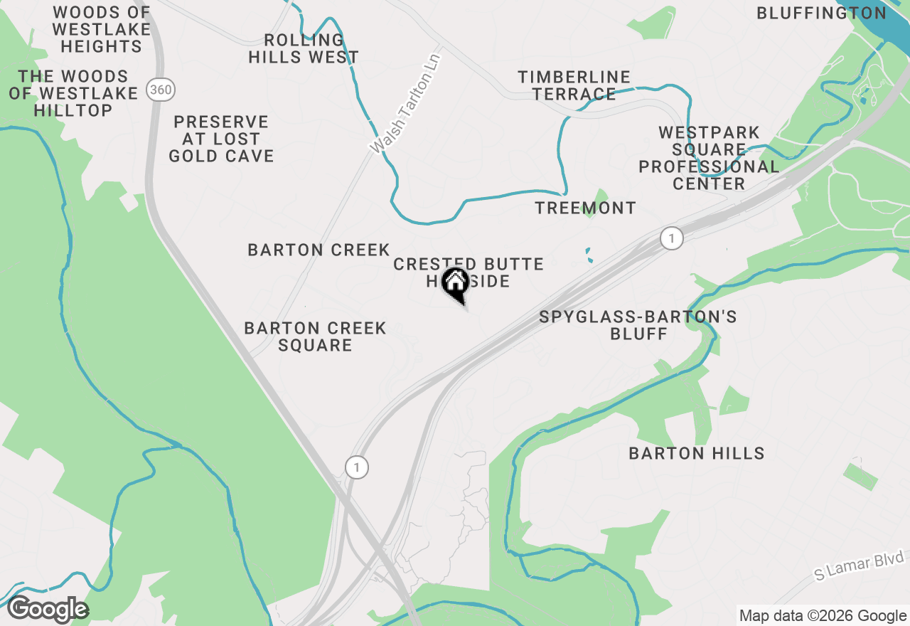 Map of 1930 Holly Hill Dr #A, Austin, TX 78746