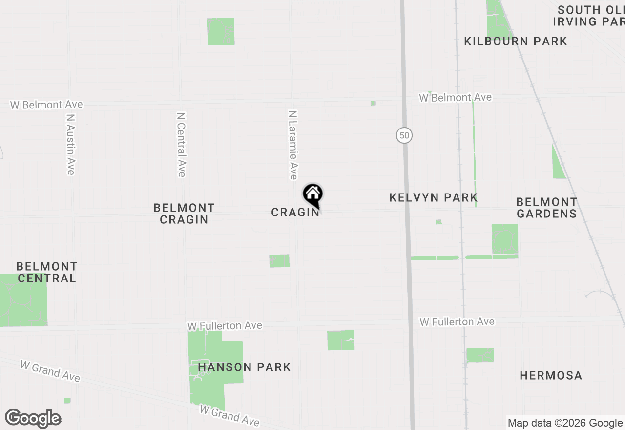 Map of 5121 W Diversey Avenue #3S, Chicago, IL 60639
