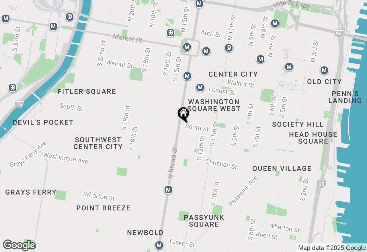 Map of 1352 South Street #217B, Philadelphia, PA 19147