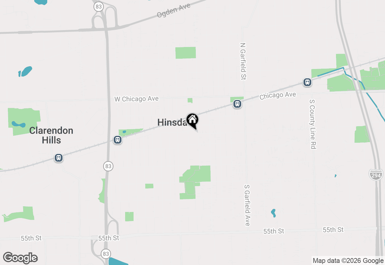 Map of 314 W 2nd Street, Hinsdale, IL 60521