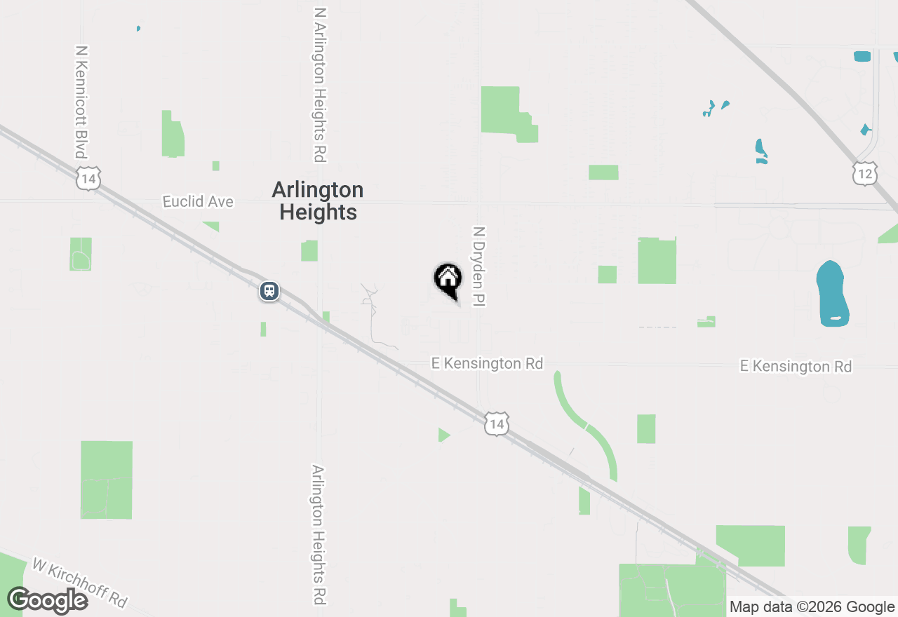 Map of 813 E Hamlin Lane, Arlington Heights, IL 60004