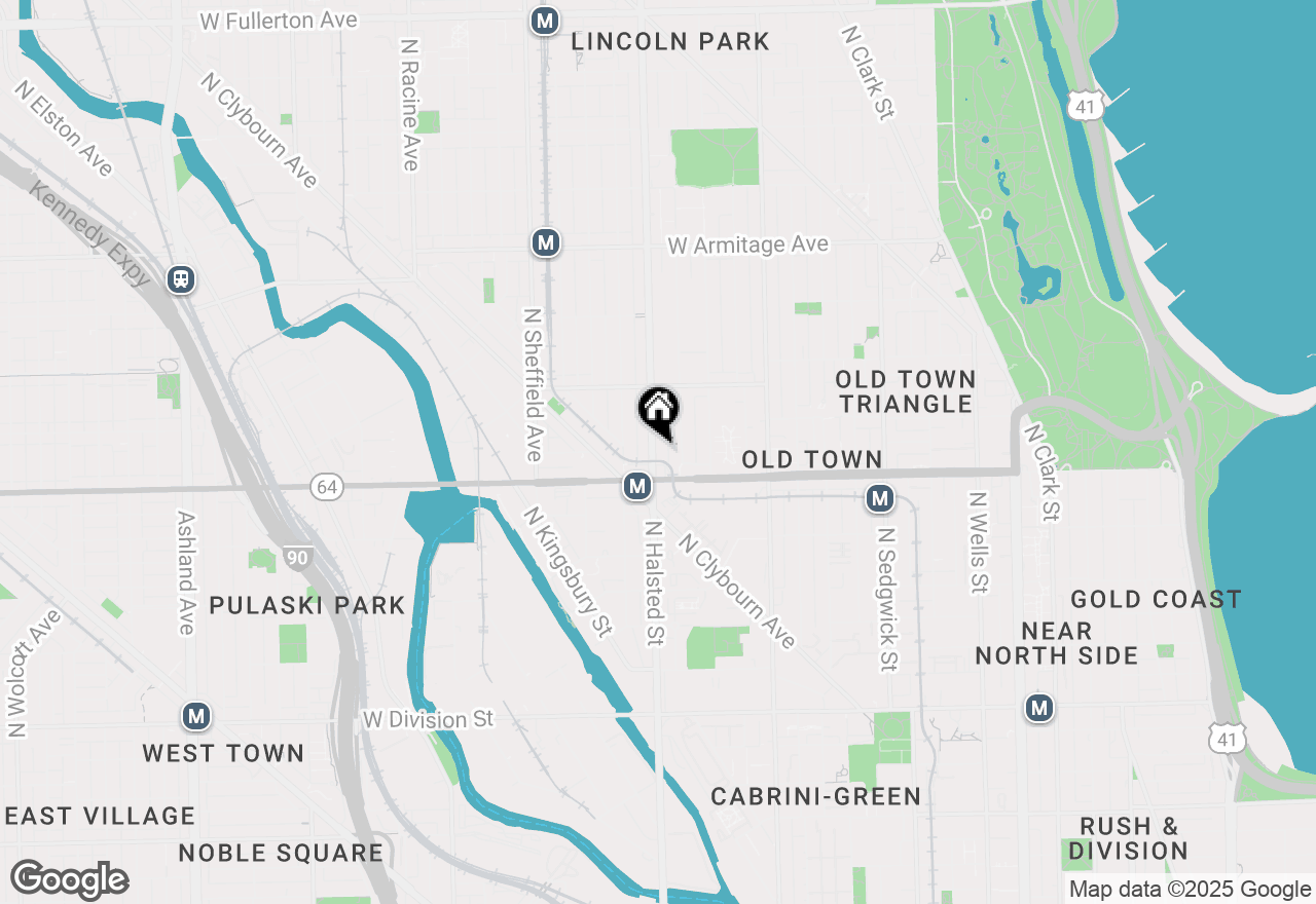 Map of 1629 N Halsted Street, Chicago, IL 60614