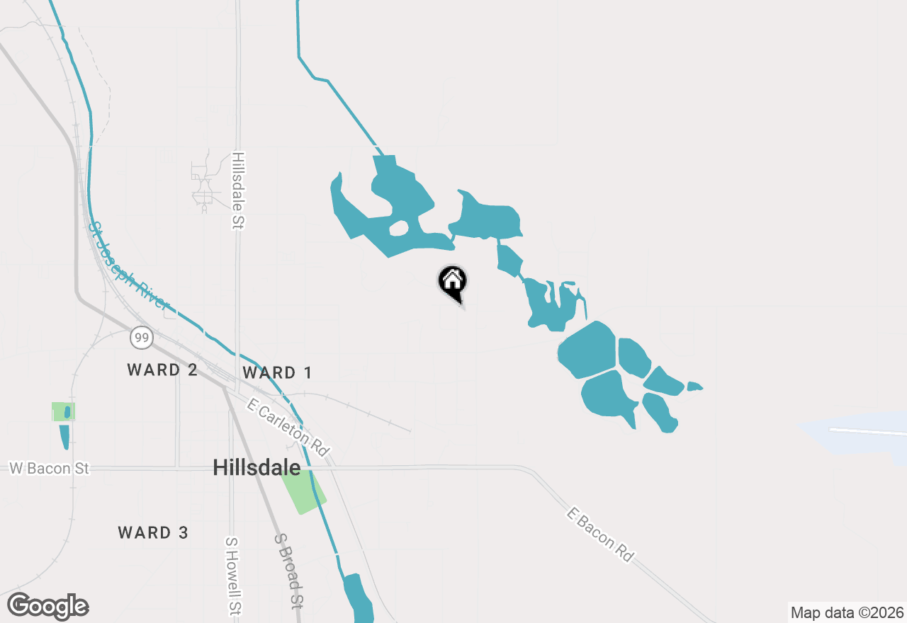 Map of 308 River Street, Hillsdale, MI 49242