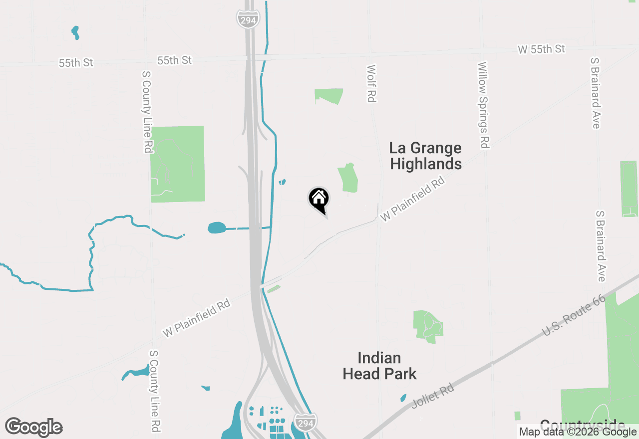 Map of 1102 White Pine Lane, Western Springs, IL 60558